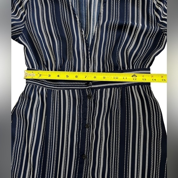 She & Sky Button Down Navy Striped Maxi Dress - Picture 13 of 15